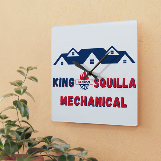 KSM Acrylic Wall Clock — King Squilla Mechanical Light Logo