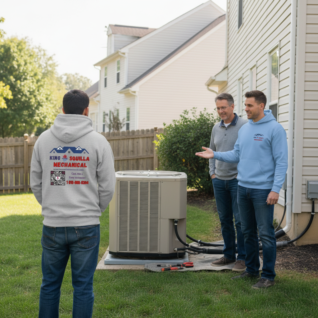 KSM Hoodie Lifestyle - HVAC Technicians at Condenser